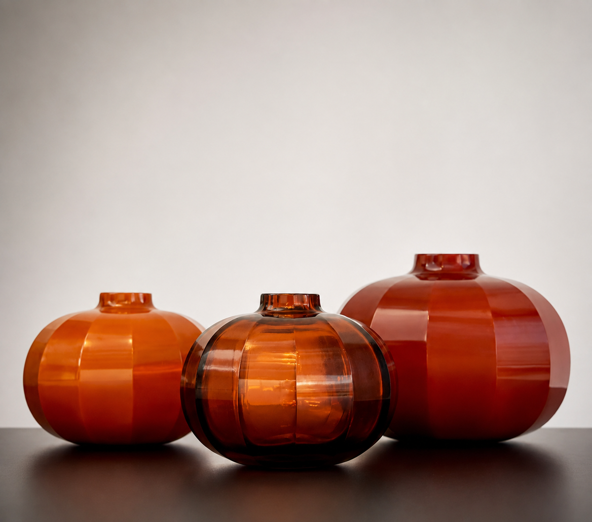 Beijing Glass pumpkin vase overlay glass