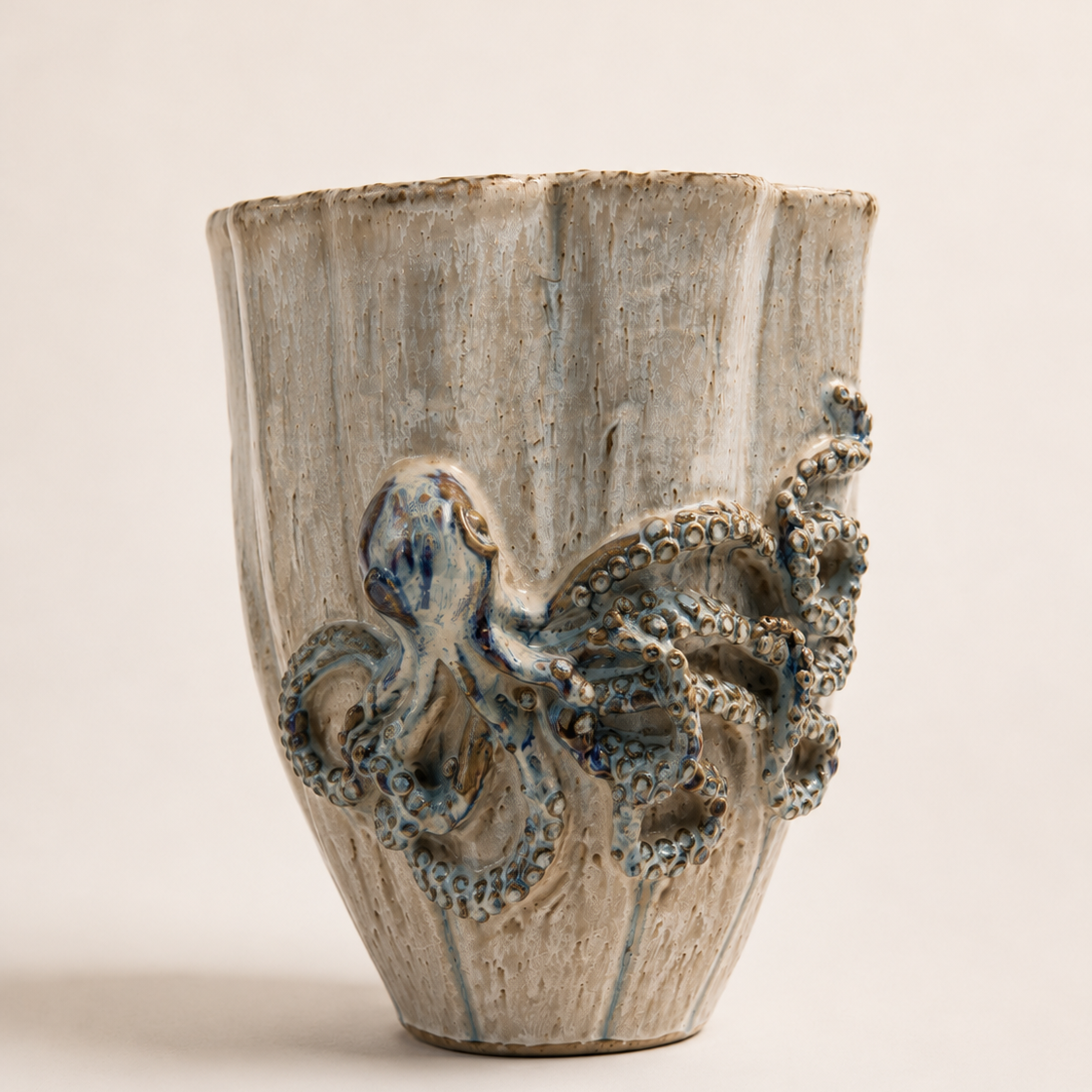 Blue Octopus Vase