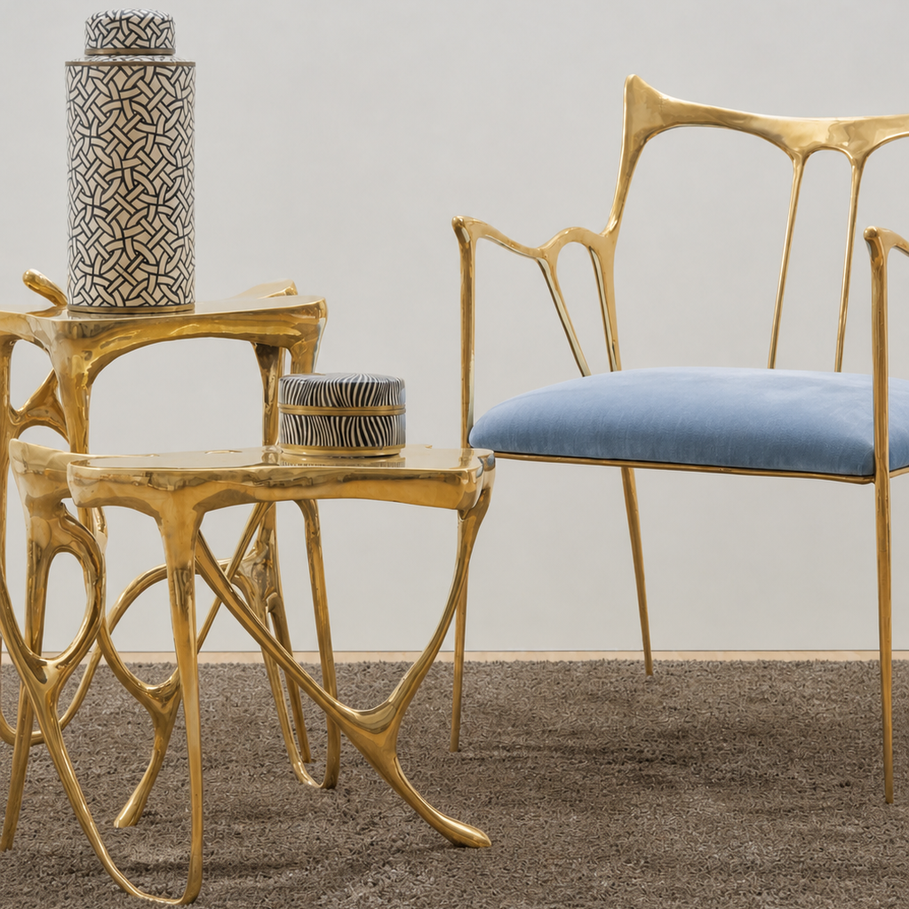 Ink Brass Chair