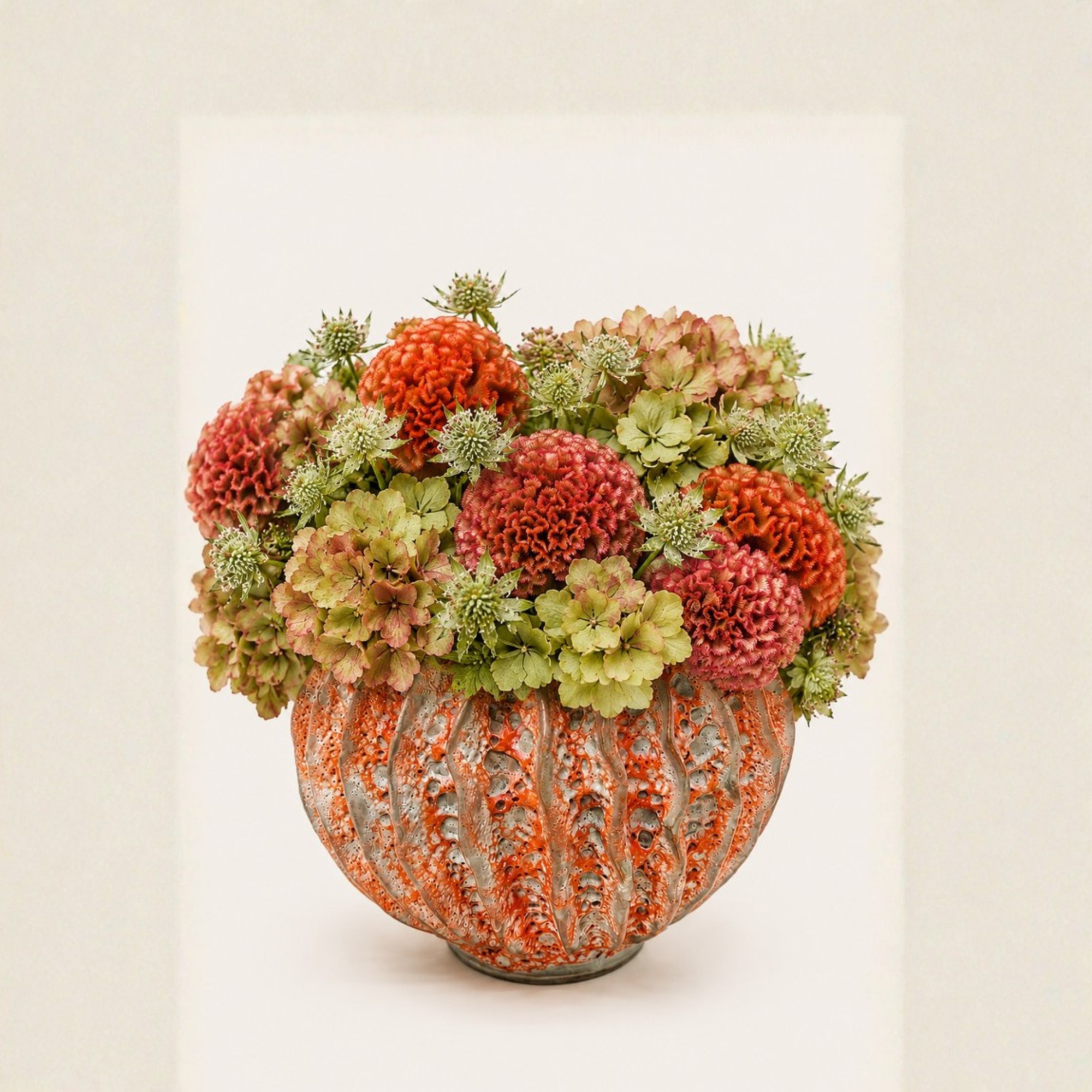 Coral Pumpkin Vase