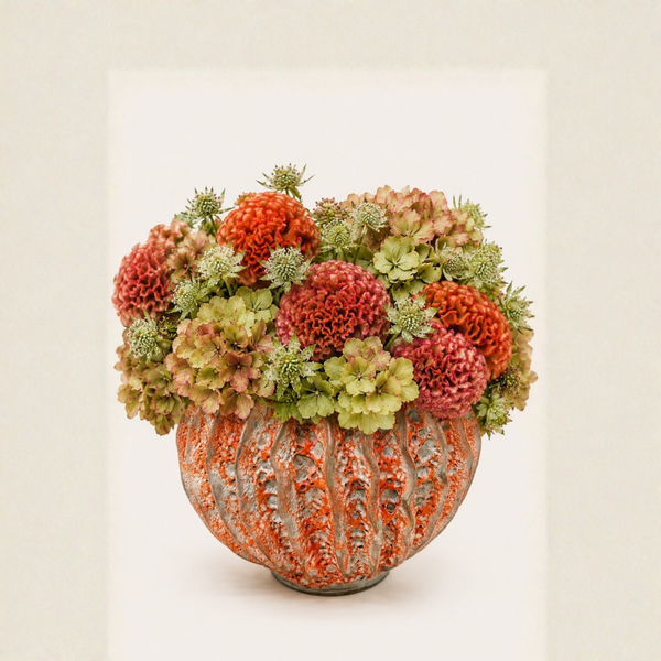 Coral Pumpkin Vase