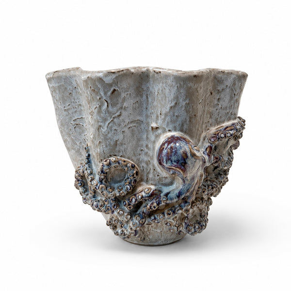 Blue Octopus Vase
