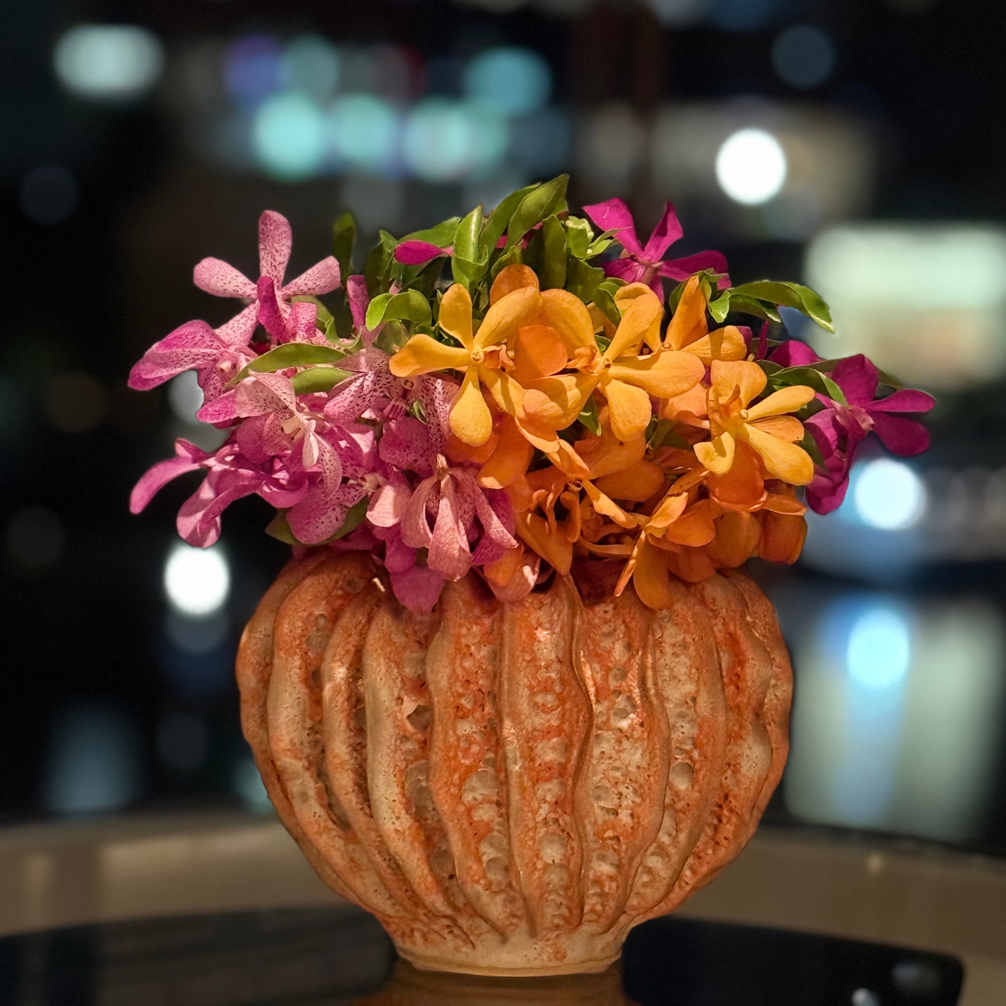Coral Pumpkin Vase