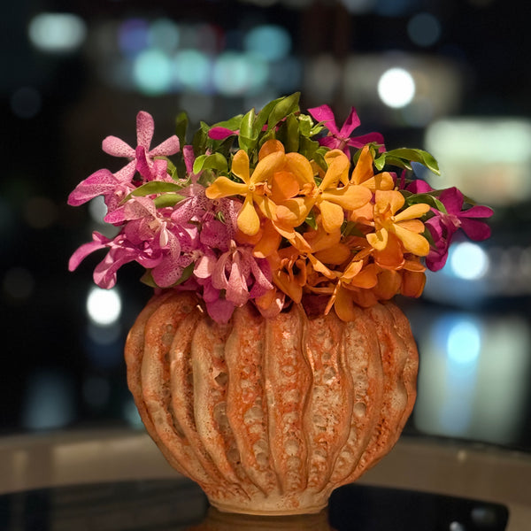 Coral Pumpkin Vase