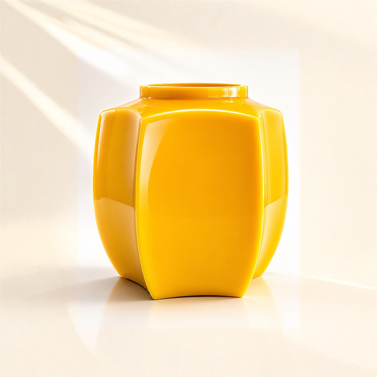 JJCurated Beijing Glass Hexagon Imperial Vase