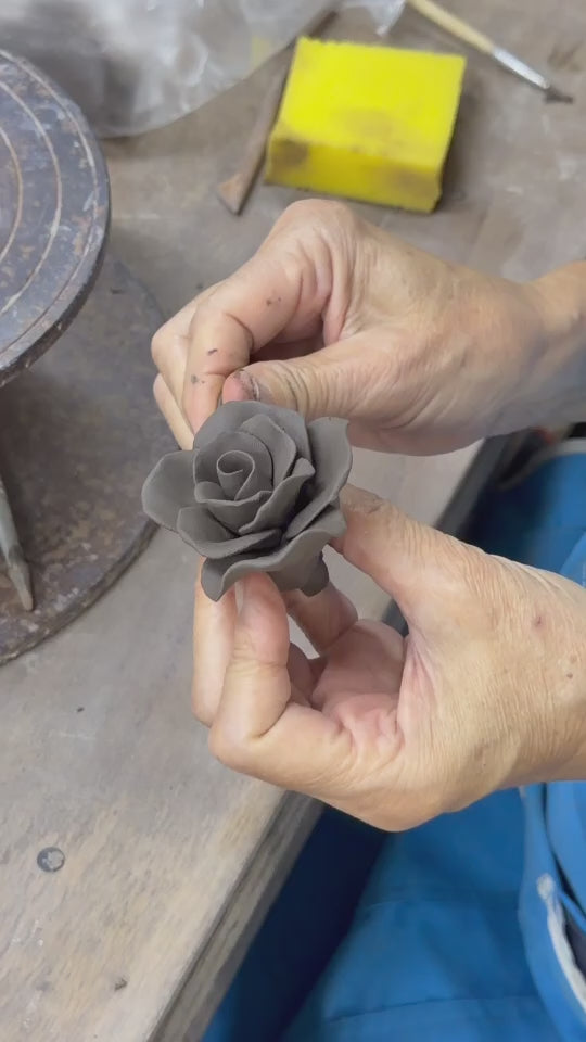 JJCurated Ceramics making of a rose